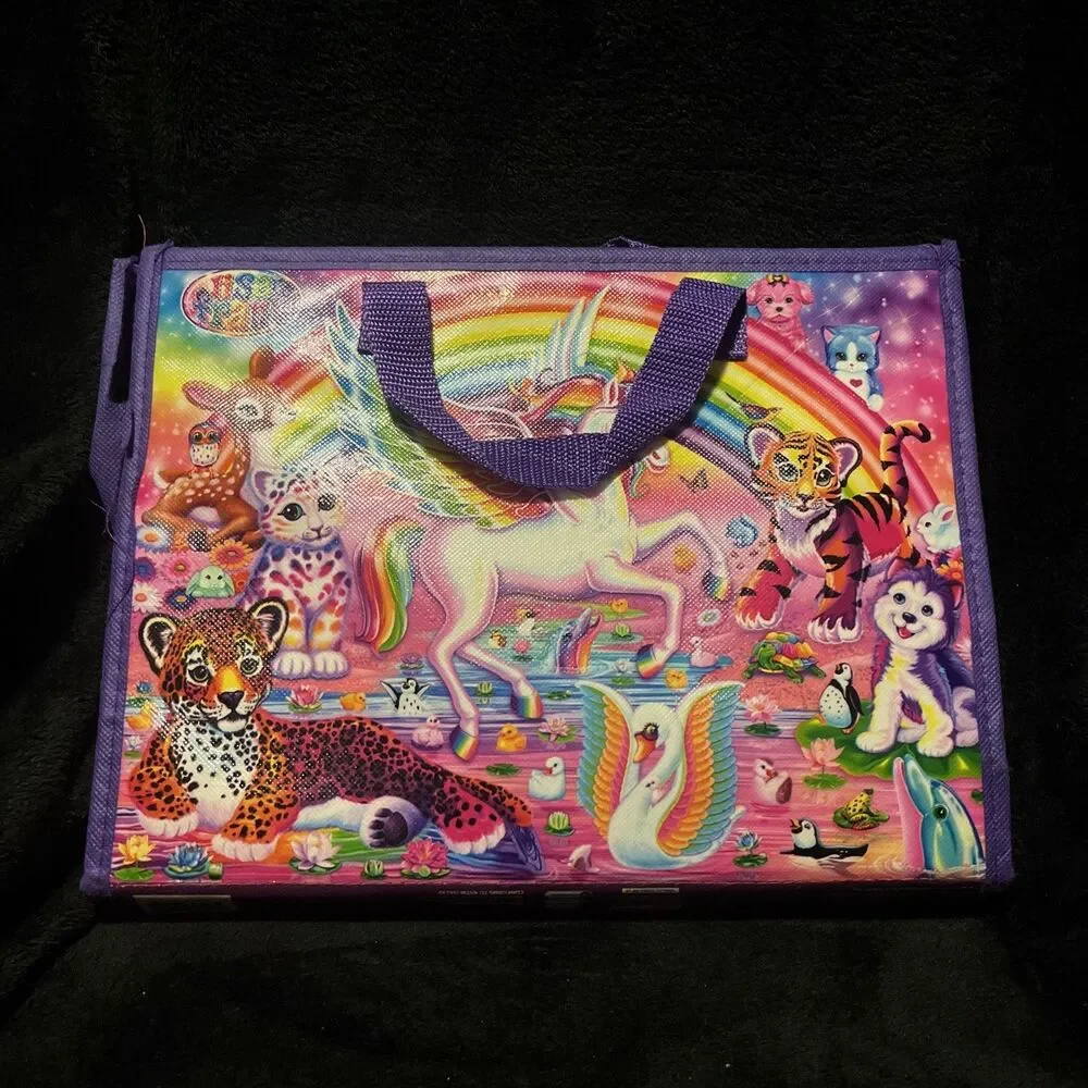 Lisa Frank Unicorn Trifold Portfolio School Binder Folder 10x13.5